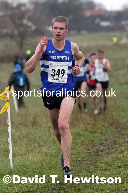 Senior men, 2021 North Eastern Cross Country Championships, Sedgefield. Photo: David T. Hewitson/Sports for All Pics